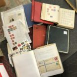 FILE BOX CONTAINING BINDERS OF ISLE OF MAN STAMPS,
