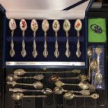 AUSTRALIAN COLLECTORS ENAMELLED TEASPOONS AND SOME OTHER DECORATIVE TEASPOONS