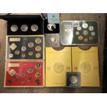 CASED THREE CCP COMMEMORATIVE COINS, TWO CCP PROOF COINS,