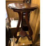 MAHOGANY CIRCULAR TOPPED JARDINIERE STAND/HALL TABLE