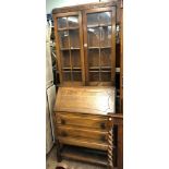 OAK BUREAU BOOKCASE