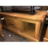 OAK DOUBLE SIDED DRAWER COFFEE TABLE