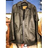 BLACK LEATHER JACKET SIZE MEDIUM