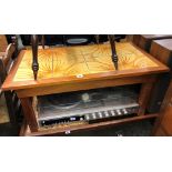 TEAK 1970S TILE TOPPED TABLE