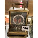 SWISS ACCTIM HUNSTMAN AND HOUNDS CARRIAGE CLOCK