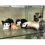 ROYAL DOULTON RECUMBENT SIAMESE CAT, TWO JUST CATS AND CO.