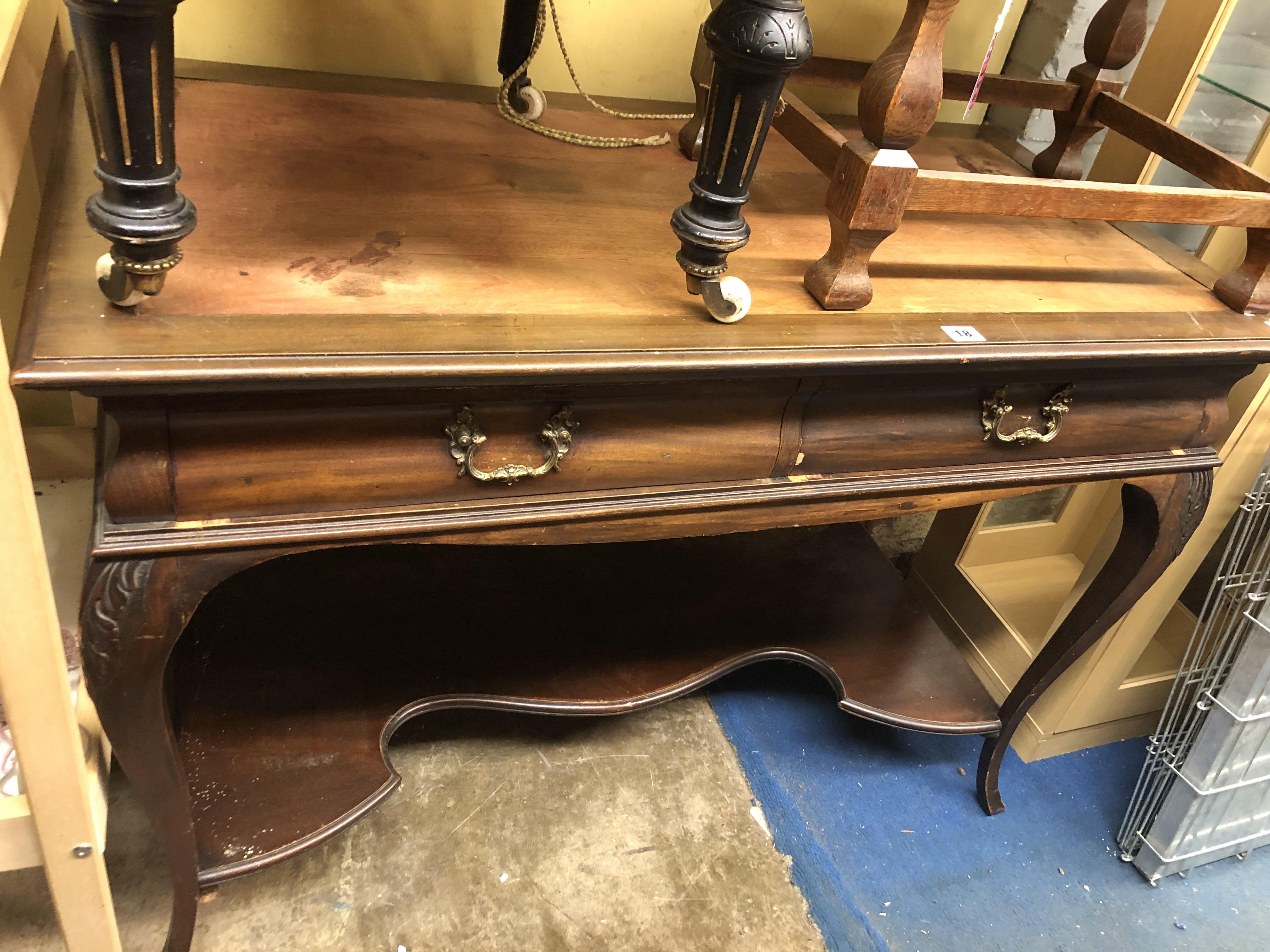 EDWARDIAN MAHOGANY WRITING DESK