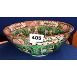 20TH CENTURY FAMILLE VERTE DECORATED BOWL