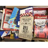 TWO BOXES OF FOOTBALL PROGRAMMES MAINLY ARSENAL AND ASSORTED CLUBS FROM THE 60S AND 70S