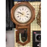 ANSONIA CASED WALL CLOCK A/F