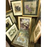 SELECTION OF PRINTS OF FARMYARD POULTRY NEEDLEWORK PANELS