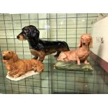 BESWICK DASCHUND, COOPER CRAFT DASCHUND MODEL FIGURES,