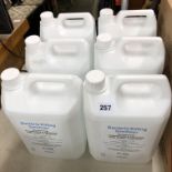 SIX 5L TUBS OF BACTERIA KILLING SANITISER ALCOHOL FREE