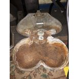 TWO GALVANIZED HORSE/CATTLE DOUBLE PAN WATER BOWLS