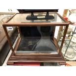 MAHOGANY GLAZED DISPLAY CABINET