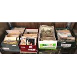 FOUR BOXES OF VARIOUS PICTURE POSTCARDS AND TOPOGRAPHICAL SEASIDE GREETINGS CARDS