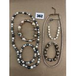 LOLA ROSE SIMULATED AND FRESHWATER CULTURED PEARL NECKLACES AND BRACELETS