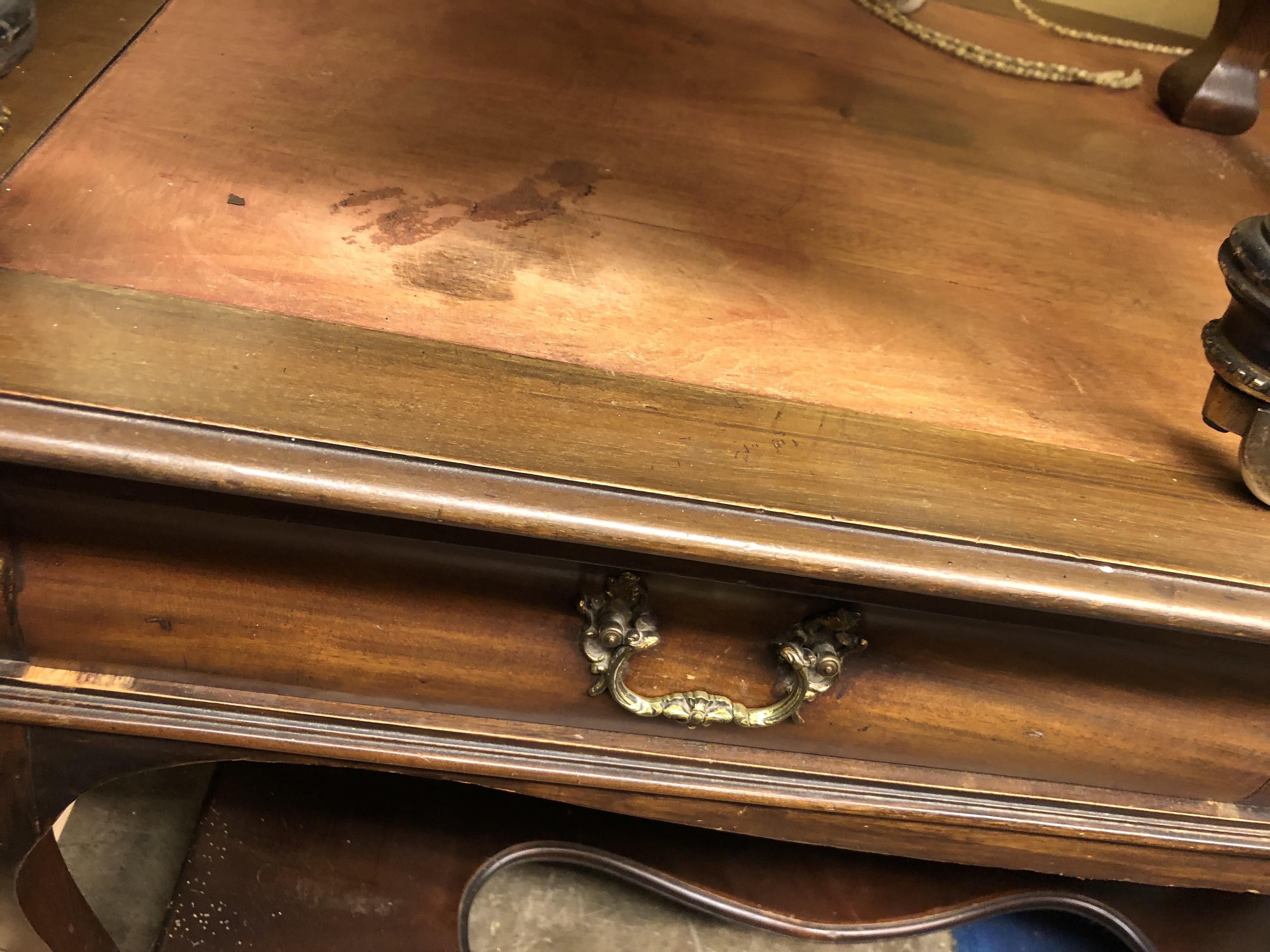 EDWARDIAN MAHOGANY WRITING DESK - Image 2 of 2