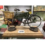 SMALL MODEL OF A GREENGROCER'S DELIVERY BICYCLE, W.A.