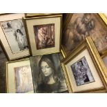 SELECTION OF ART RELATED PRINTS IN ORNATE FRAMES