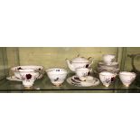 SHELF OF ROYAL STAFFORD ROSES TO REMEMBER BONE CHINA TEA WARES