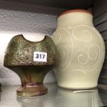 DENBY STONEWARE VASE AND SYLVAC 4935 VASE