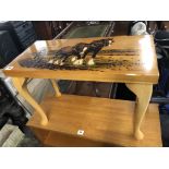 CARVED POKER WORK TOP TEAM STOOL