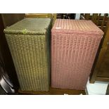 TWO LLOYD LOOM LINEN BINS