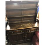 ERCOL ELM DRESSER WITH PLATE RACK