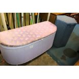 LILAC LLOYD LOOM STYLE OTTOMAN,