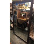 DARK WALNUT LARGE FRAMED MIRROR