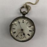 SILVER CASED CHESTER LEAVER FUSEE POCKET WATCH