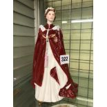 ROYAL WORCESTER IN CELEBRATION OF QUEENS 80TH BIRTHDAY FIGURE