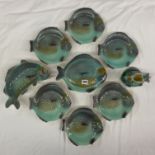 SHORTER AND SONS LTD FISH PATTERNED PLATES,