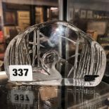 KOSTA CRYSTAL DUCK PAPER WEIGHT