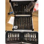 CASED CEL DRILL BIT SET AND DRIVER SET