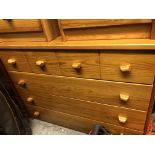 PINE TWO OVER THREE DRAWER CHEST