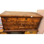 STAINED PINE BLANKET BOX