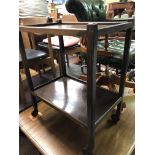 DEMI LUNE HALL TABLE AND TROLLEY TABLE