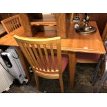 ROYAL DUCAL PINE DINING TABLE AND FOUR CHAIRS
