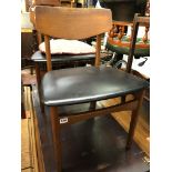 PAIR OF TEAK BAR BACK CHAIRS