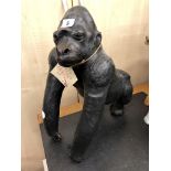 LEATHER AND PAPER MODEL OF A GORILLA