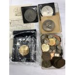 SELECTION OF COMMEMORATIVE COINS AND PRE DECIMAL GB COINS
