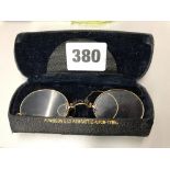 PAIR OF PINCE NEZ READERS IN CASE