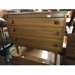 1960S MATCHING TEAK THREE DRAWER CHEST