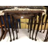 NEST OF THREE SERPENTINE EDGED SPIDER LEG TABLES