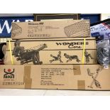 AS NEW FOLDING EXERCISE BIKE, BOXED WONDER II CORE EXERCISER, VIBRO POWER EXERCISER,