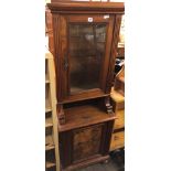 VICTORIAN WALNUT GLAZED CABINET