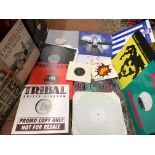 BOX CONTAINING A SELECTION OF VINYL EPS