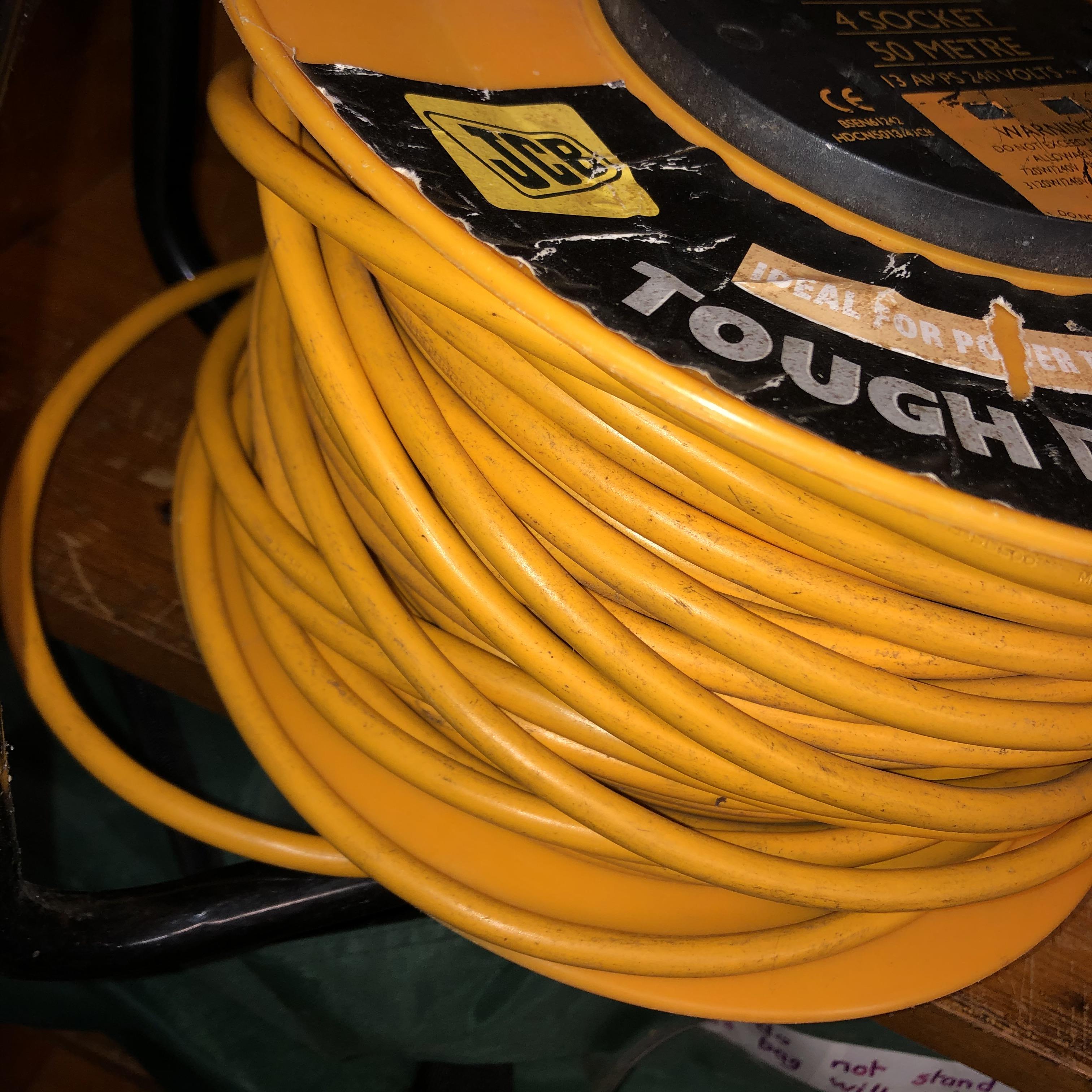 JCB FOUR SOCKET 50 METRE EXTENSION CABLE - Image 2 of 2